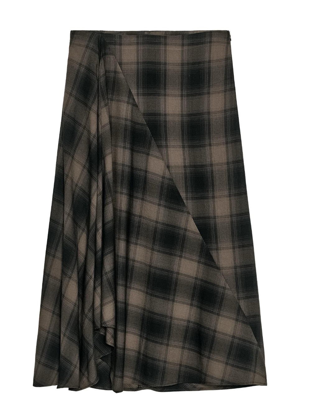 Zara plaid midi skirt